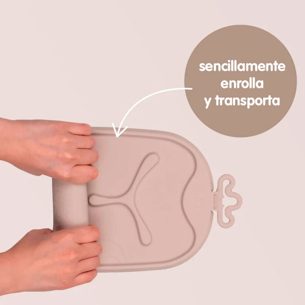 Bandeja silicona B.Box Roll + Go con cuchara