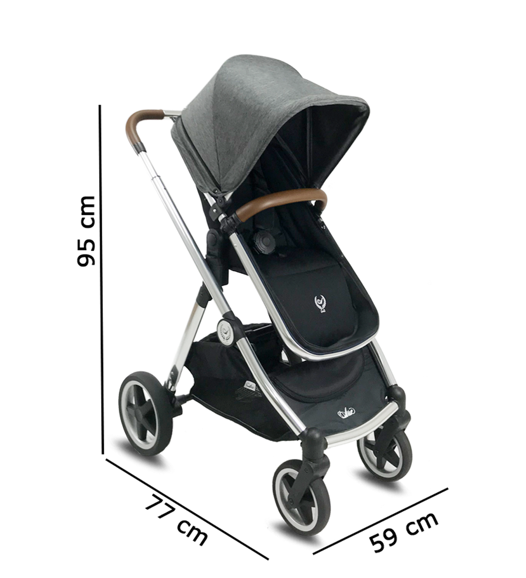 Cochecito duo Arrue OBE con plastico de lluvia