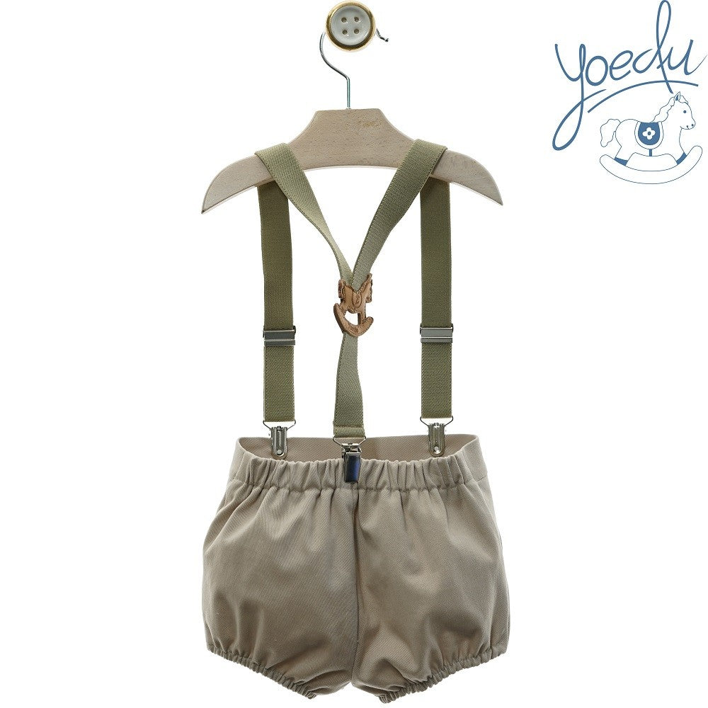Pantalón bebe Yoedu Sarga con tirantes