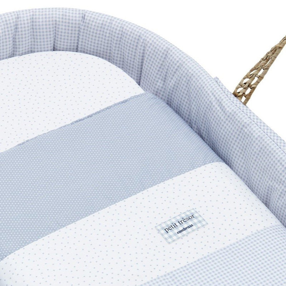Moises de Palma Acolchado Cambrass Une Vichy10 Celeste 39x80x25 cm