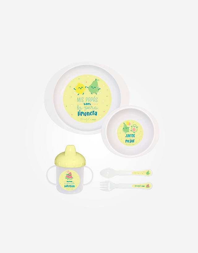 Vajilla Saro 5 piezas La pera limonera para microondas