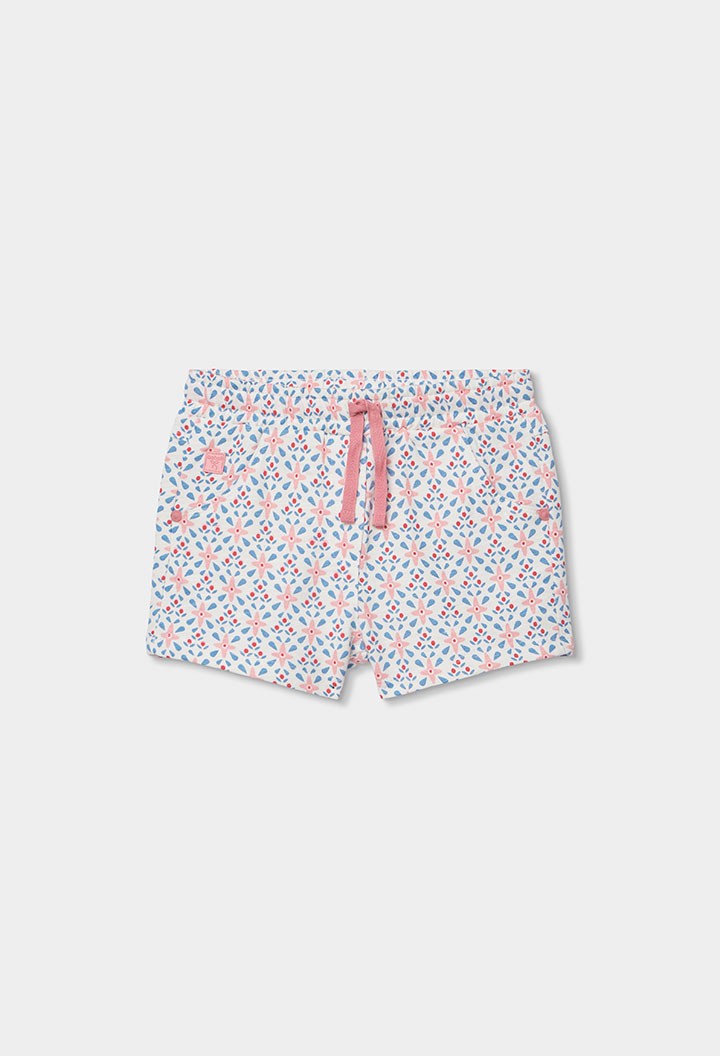 Short Boboli felpa con estampado