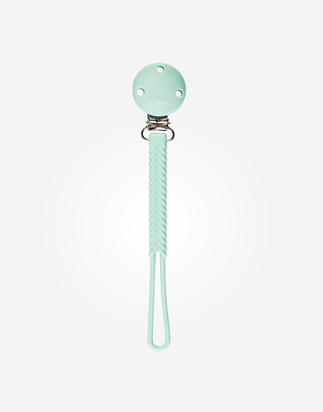 Portachupete Saro trenza de silicona sin BPA antibacteriano