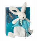 Caja regalo con Doudou Conejito pompom pavo 25 cm DouDou Et Compagnie