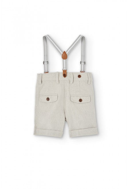 Bermudas Boboli lino con tirantes