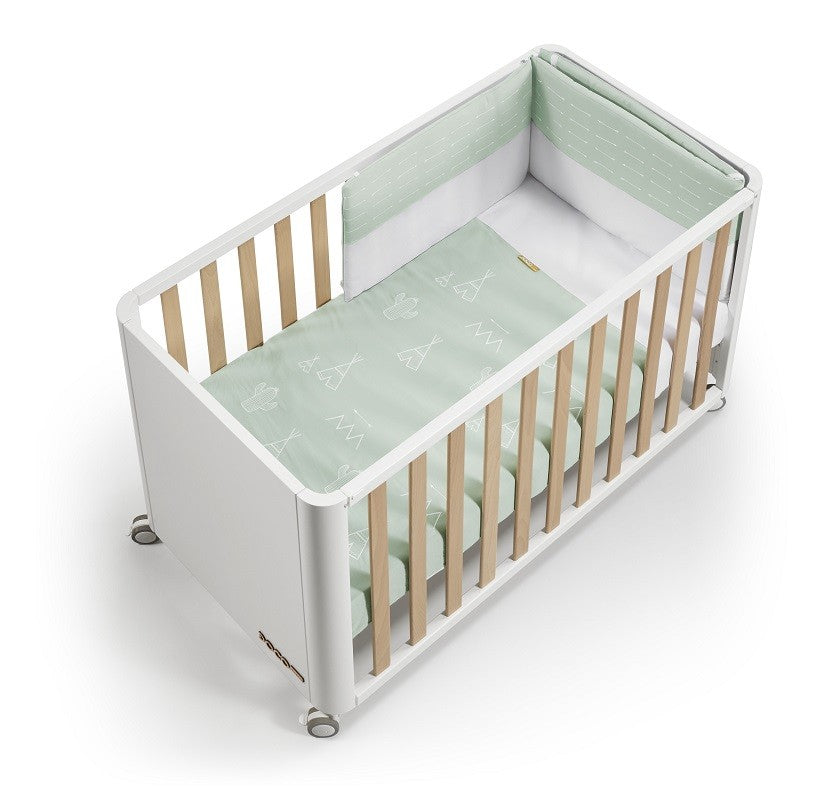 Cuna COLECHO COTINFANT DOCO Sleeping STYLE 4 en 1, 60*120 con textil y colchón