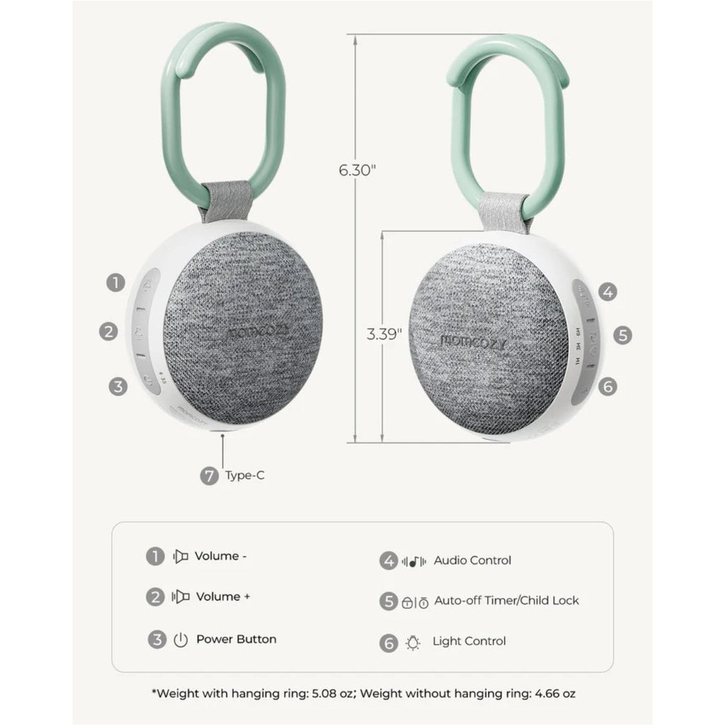 Máquina de sonido Momcozy portatil con luz noche