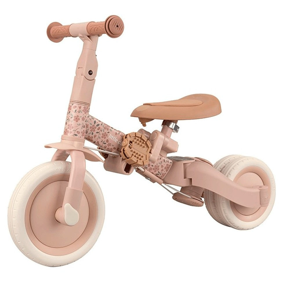 Triciclo con barra Little Dutch 4 en 1 Flores