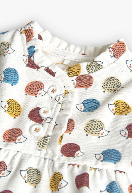 Vestido felpa Boboli flamé con Erizos
