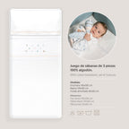 Triptico Cuna Estrella multicolor Luna+ Broche Interbaby