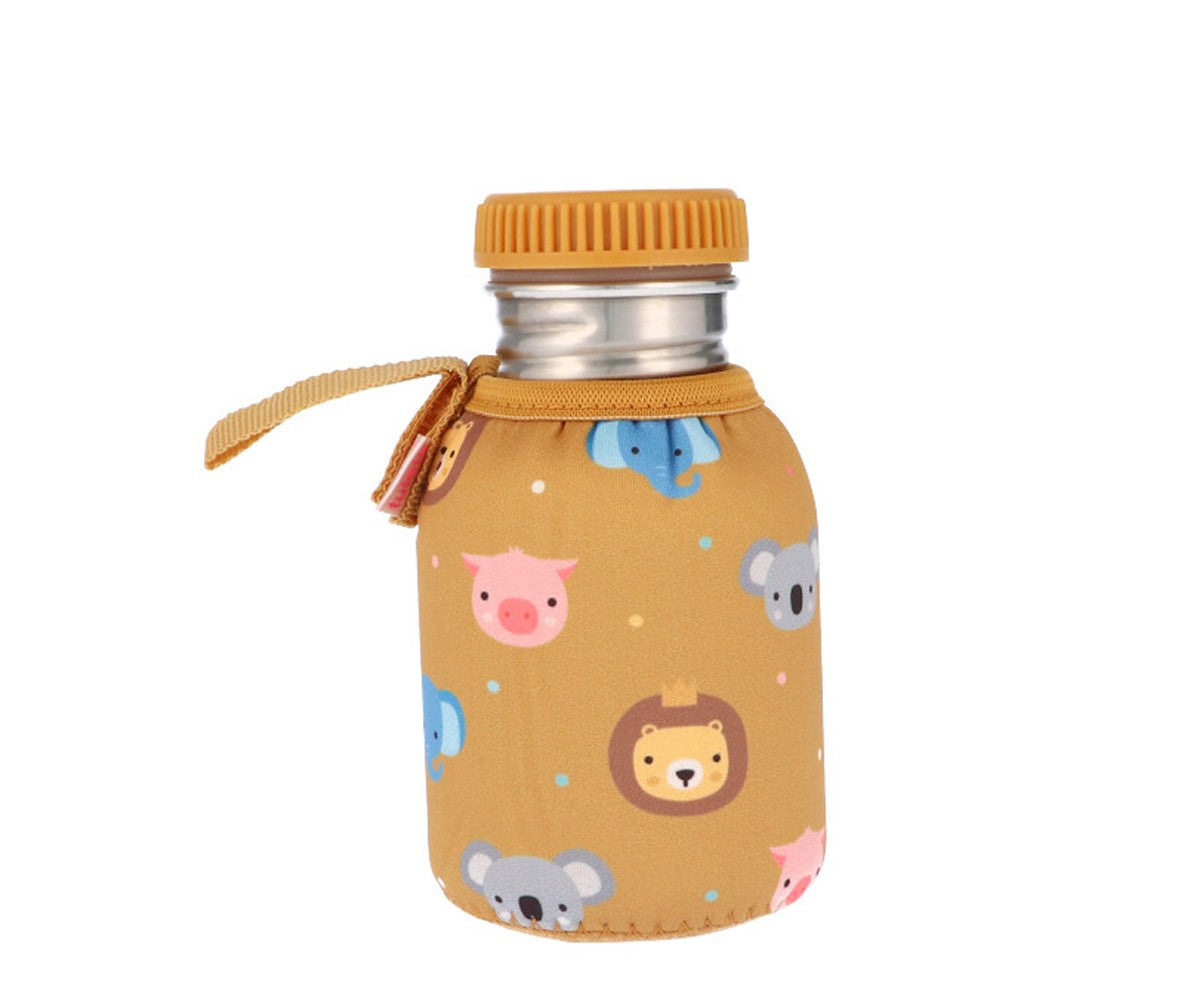 Botella Tutete Acero con Funda Animal Friends Personalizable 350ml