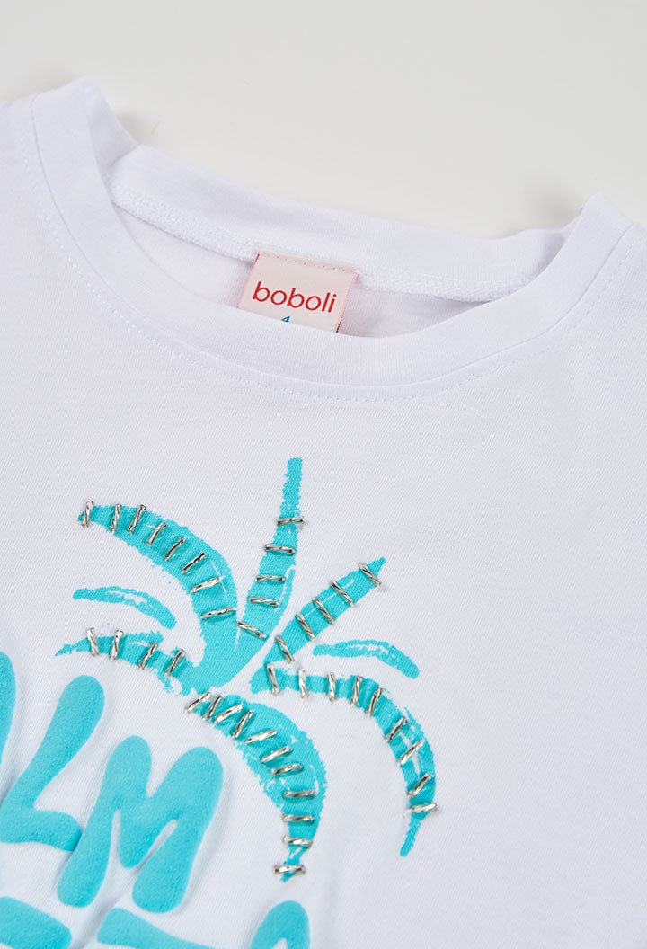 Camiseta Boboli punto con manga corta