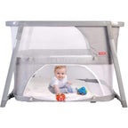 Minicuna Onna SOMNIA Fresh Gris con colchon sabana y mosquitera
