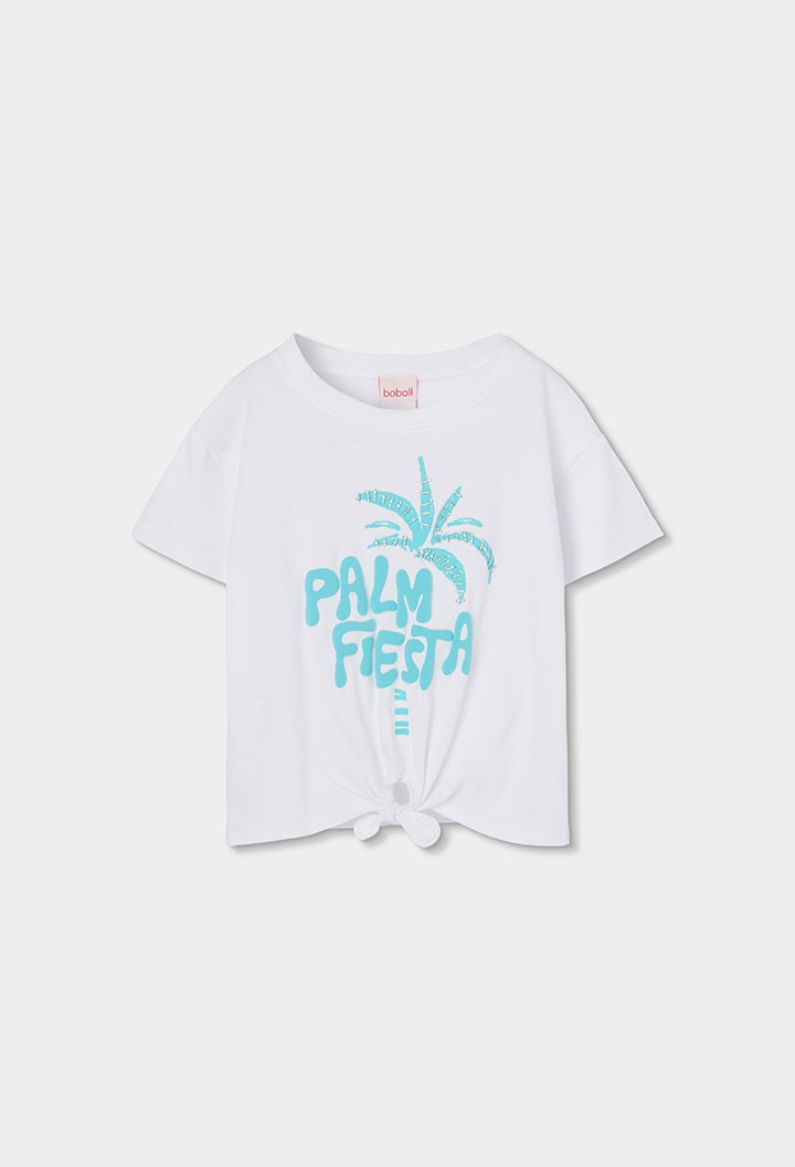 Camiseta Boboli punto con manga corta