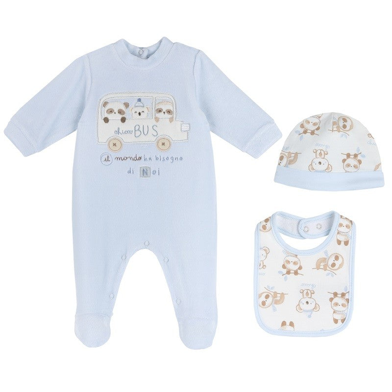 Caja regalo Chicco body, babero y gorro