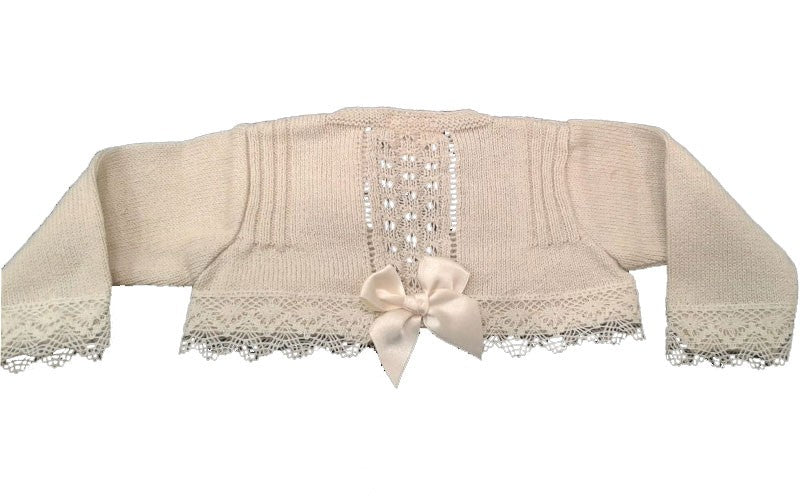 Chaqueta niña Paz Rodriguez con puntillas