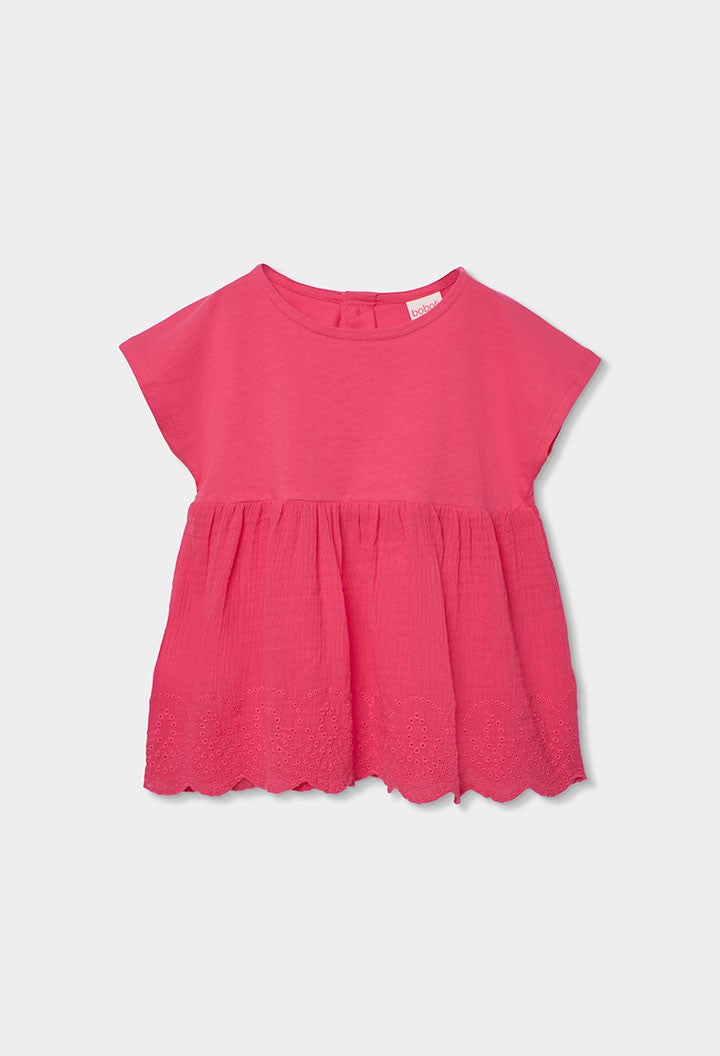 Camiseta Boboli punto combinada