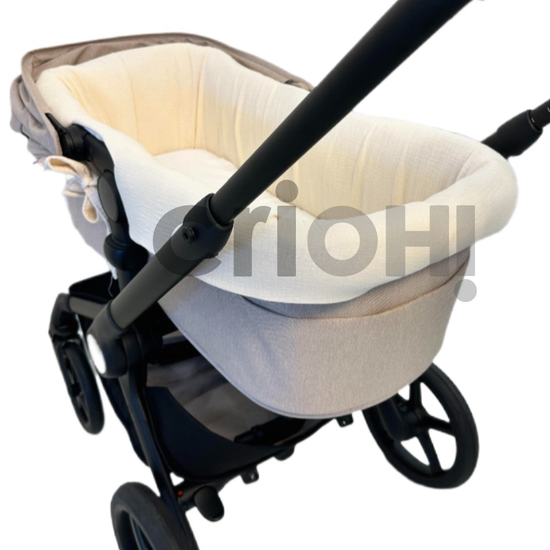 Guarnitura de capazo D'Peques bambula beige