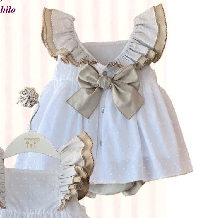 Vestido y braguita Valentina Monet arena
