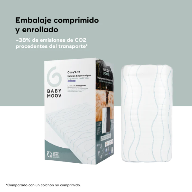 Colchón Babymoov Cosy'Lite para cuna 60X120 con tecnologia DRIRELEASE
