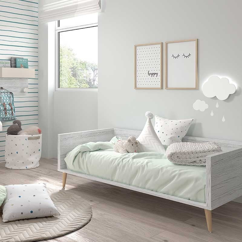 Cuna Evolutiva Ros Mini METROPOLI 140X70 con barandilla abatible