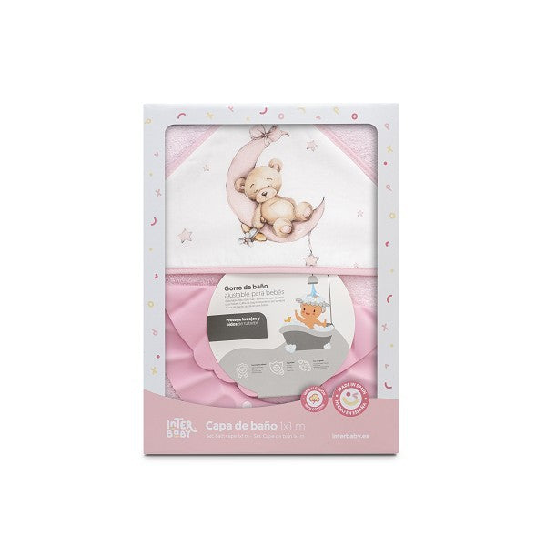 Capa Baño Estampado Oso Luna Interbaby