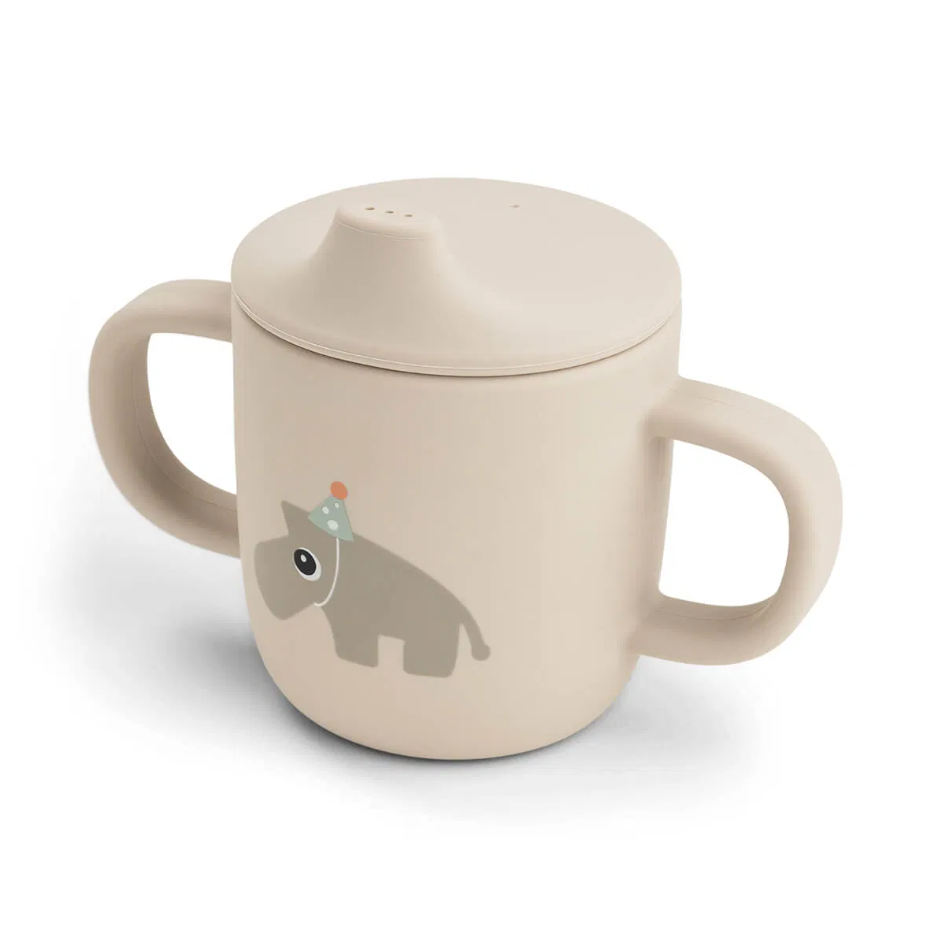 Vaso con boquilla de silicona Done by Deer con 2 asas
