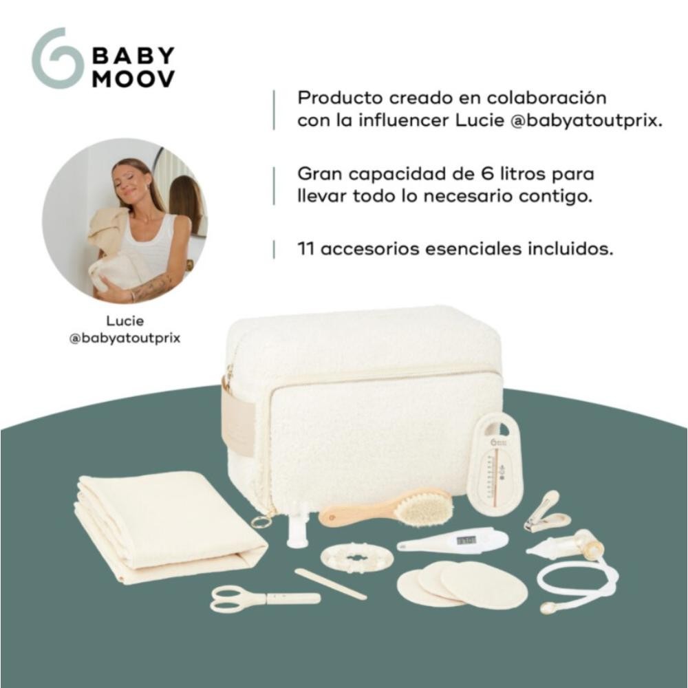 Neceser de higiene Babymoov para cuidado del bebe Curl White