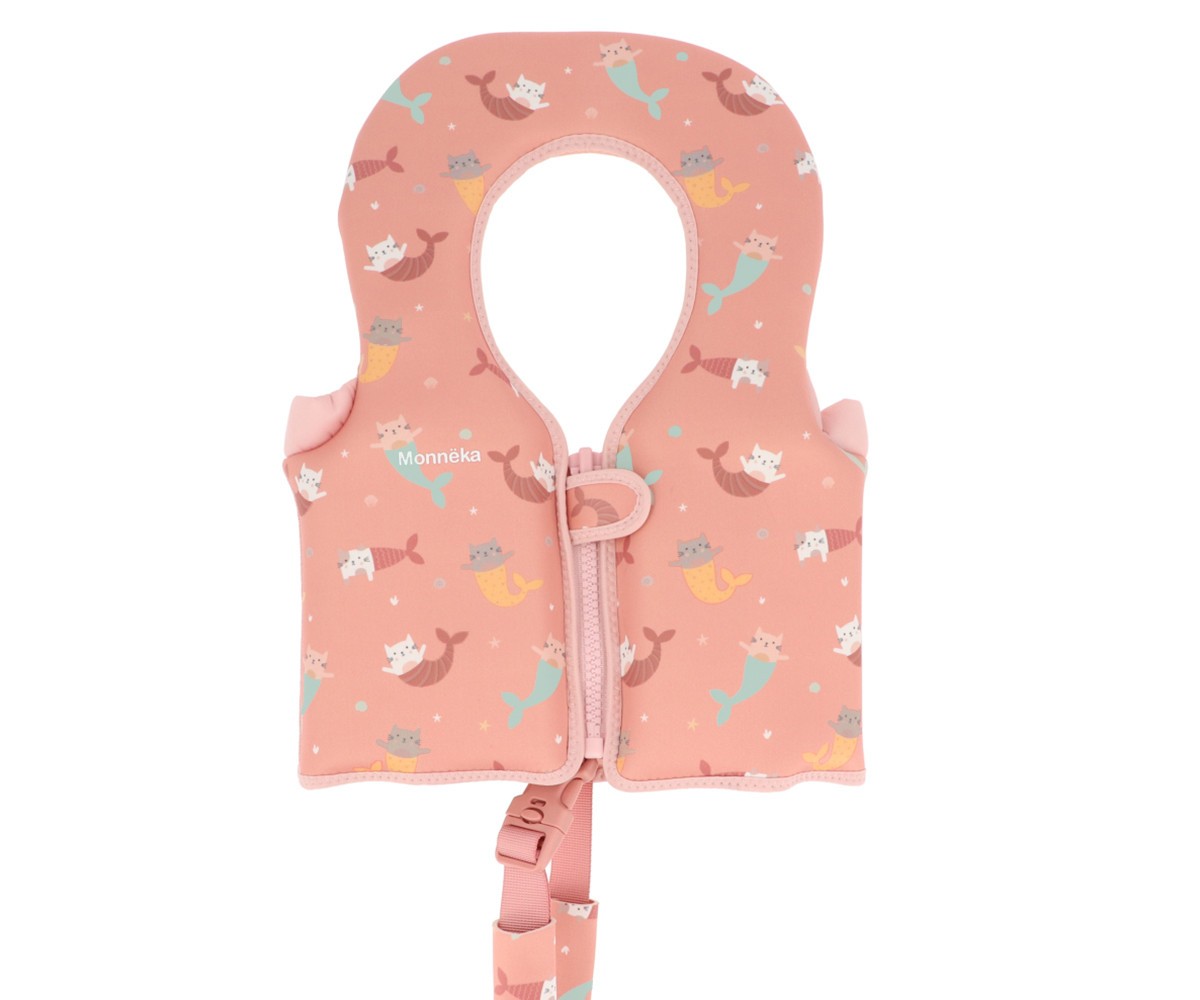 Chaleco Flotador Aprendizaje Monnëka Mermaid Cats 1-2 Años