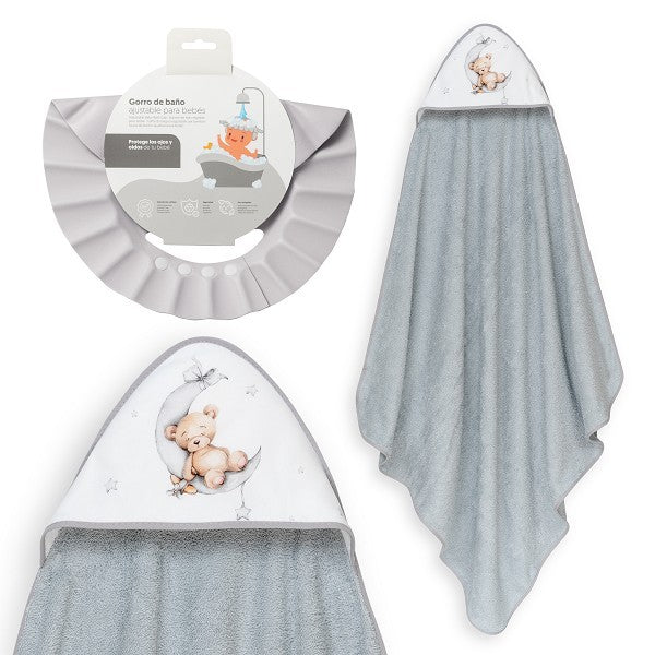 Capa Baño Estampado Oso Luna Interbaby