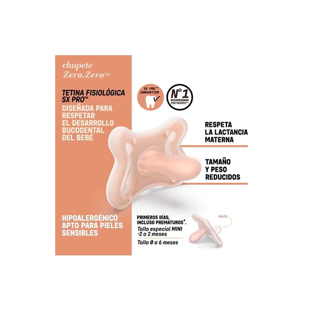 Chupete Suavinex ZeroZero Silicona -2M/2M