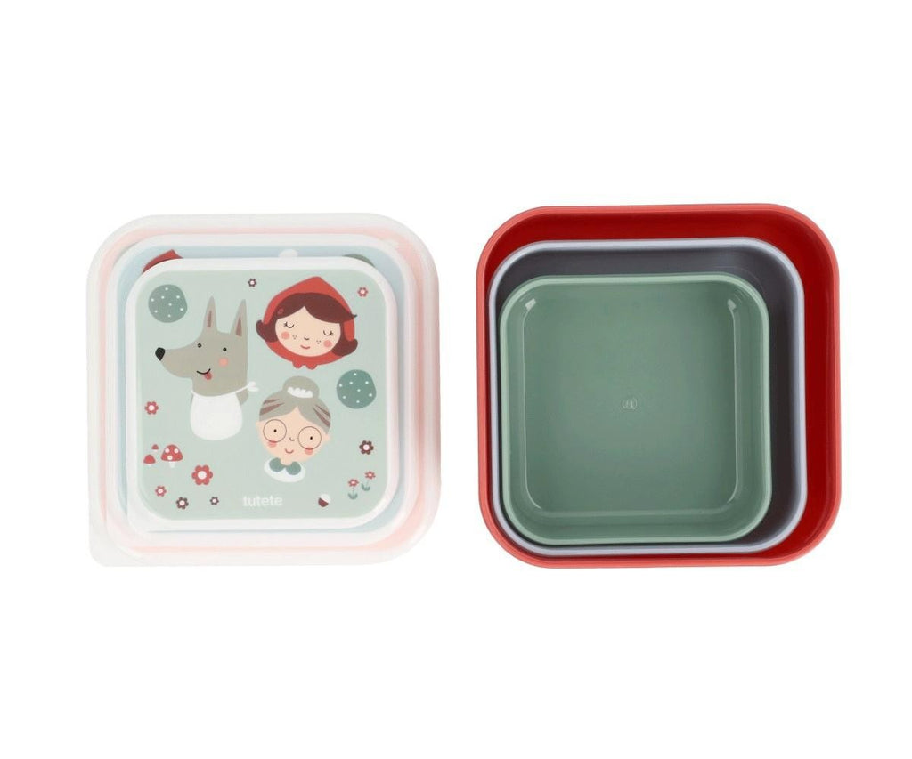 3 Cajas Almuerzo Tutete Little Red