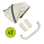 2 capotas Gemelar Niu VentT Twin con funda para barra y arnés