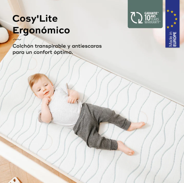 Colchón Babymoov Cosy'Lite para cuna 60X120 con tecnologia DRIRELEASE
