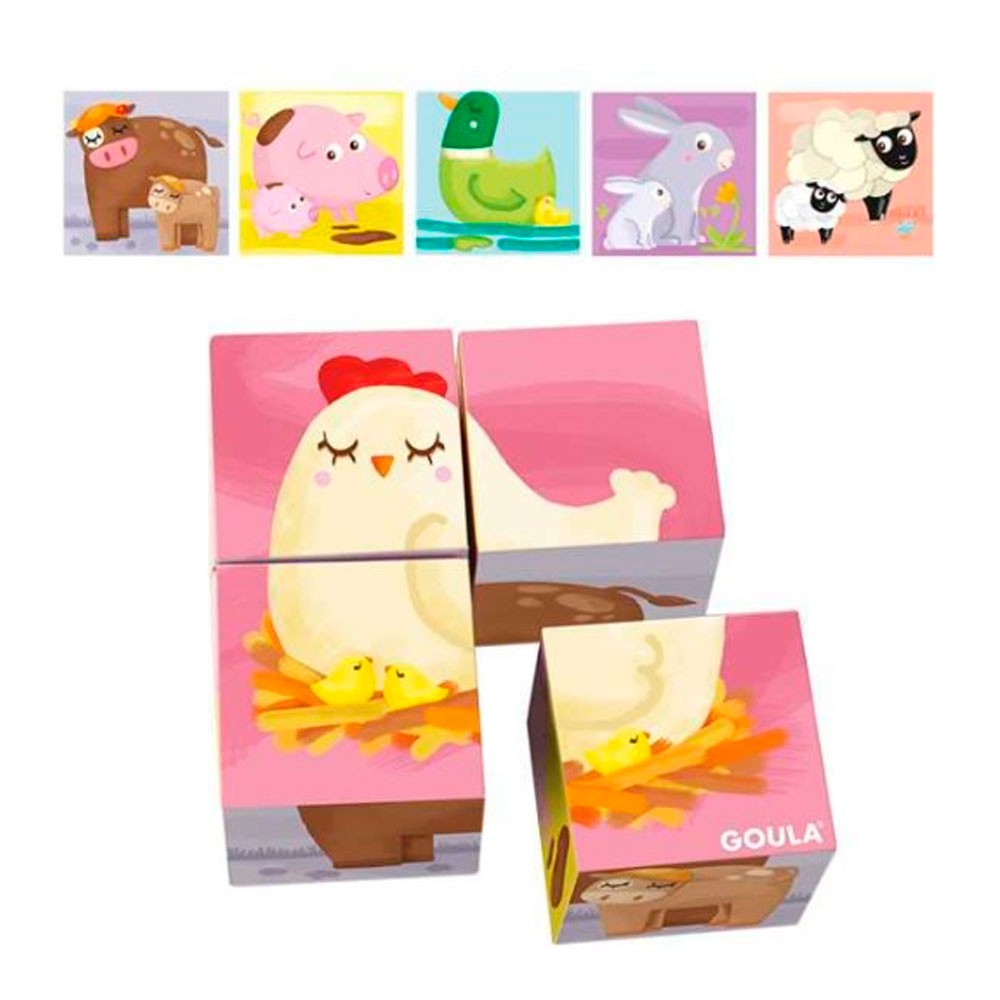 Puzzle Goula Cubos Animales