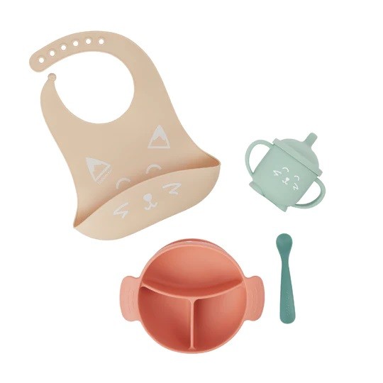 Kit de vajilla de silicona 15-24 meses Babymoov LEARN'ISY