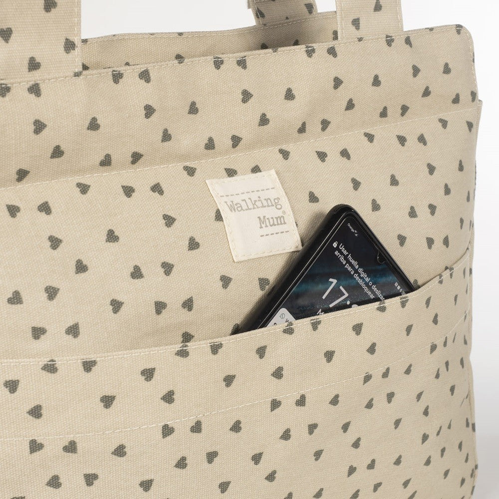Bolsa Canastilla Walking Mum Poppy Corazones