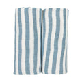 Muselina Lavada Gde Meyco Fat Stripe Pack De 2