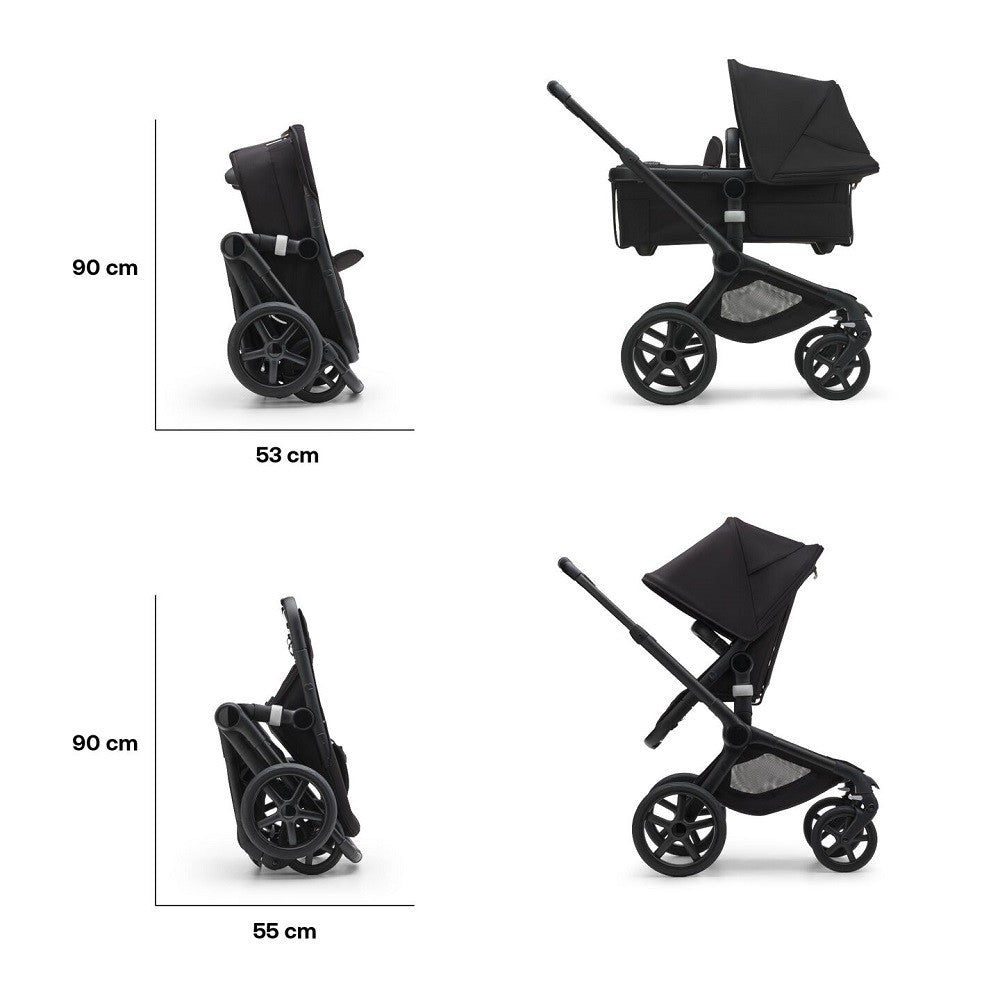 Cochecito DUO Bugaboo Fox 5 Negro Verde Bosque