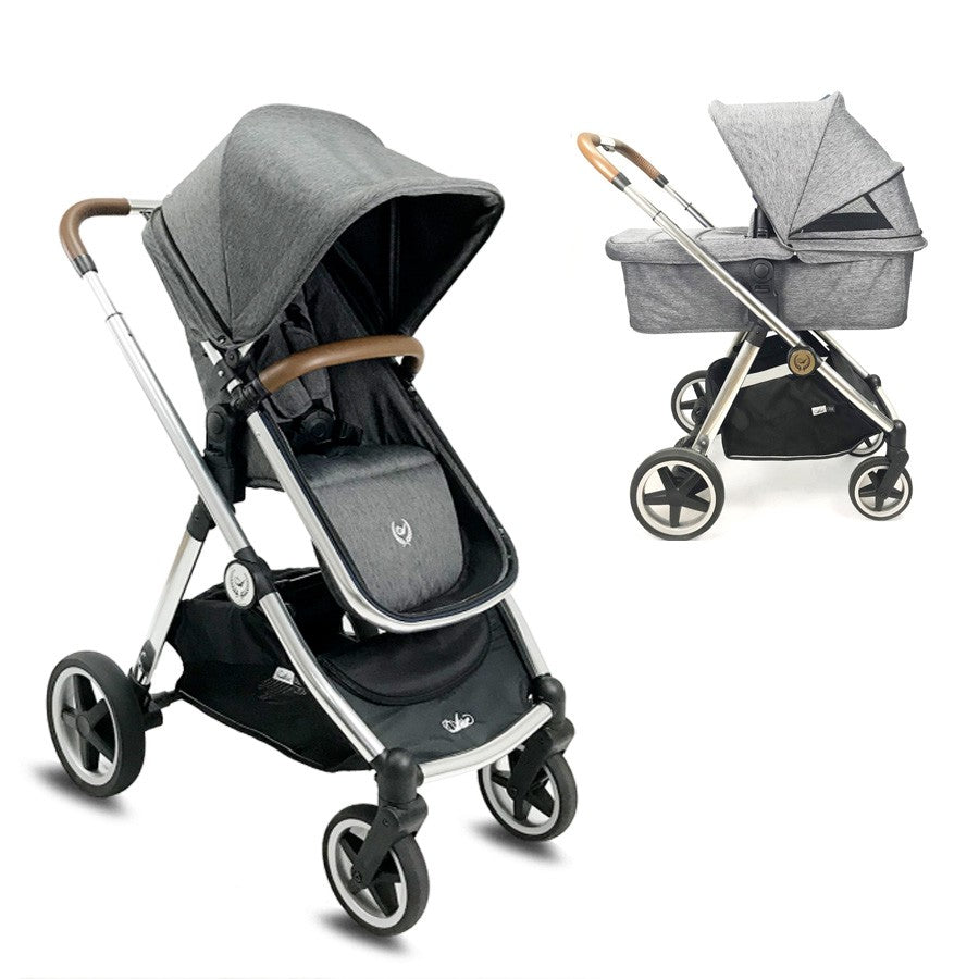 Cochecito duo Arrue OBE con plastico de lluvia