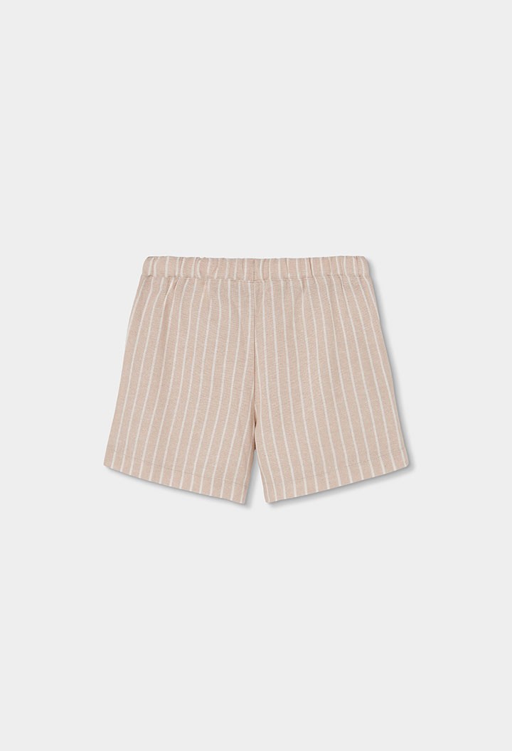 Bermudas Boboli en lino listada