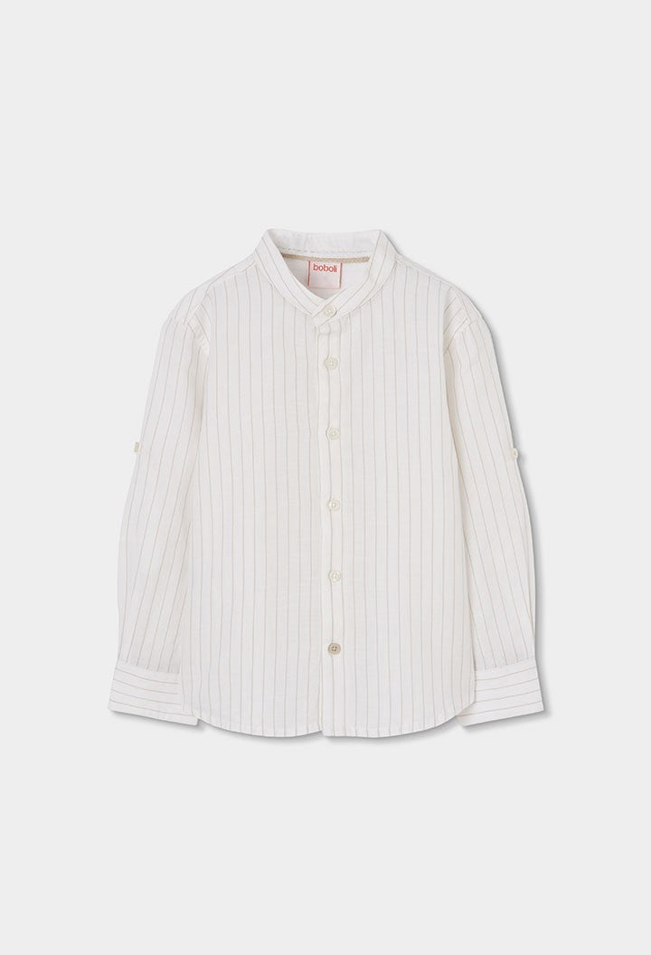 Camisa Boboli en lino listada