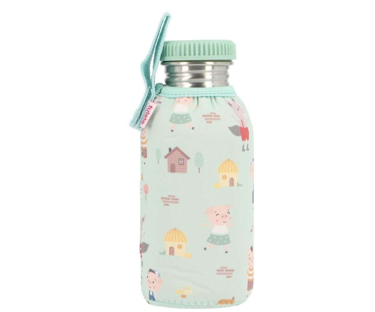 Botella Acero con Funda 500ml Tutete The Three Little Pigs Personalizable