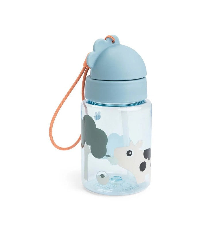 Botella con pajita Done By Deer Tiny Farm