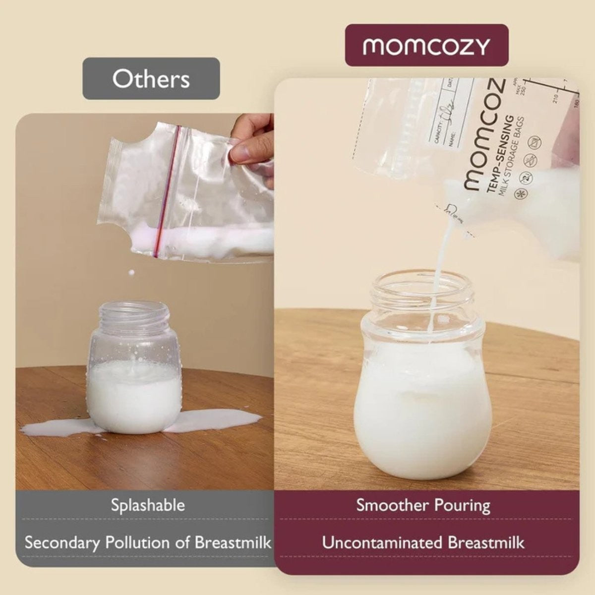 Bolsas almacenamiento Momcozy leche 60 uds