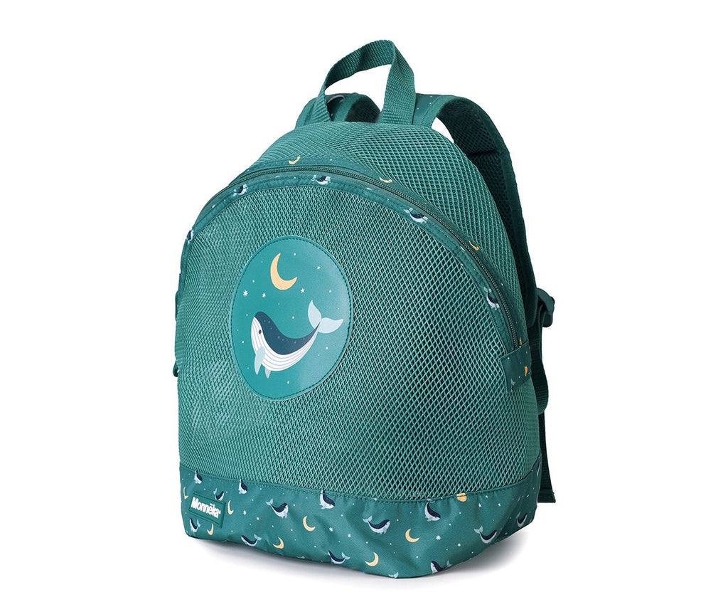 Mochila Infantil Antiarena Monnëka Whale Teal