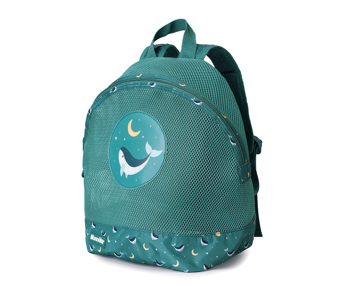 Mochila Infantil Antiarena Monnëka Whale Teal