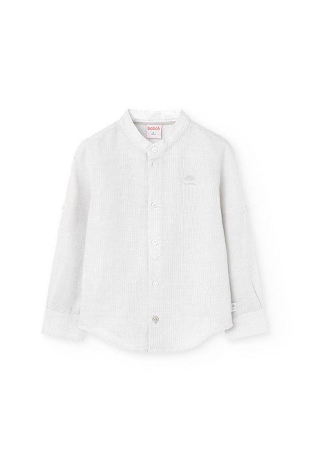 Camisa Boboli lino listada