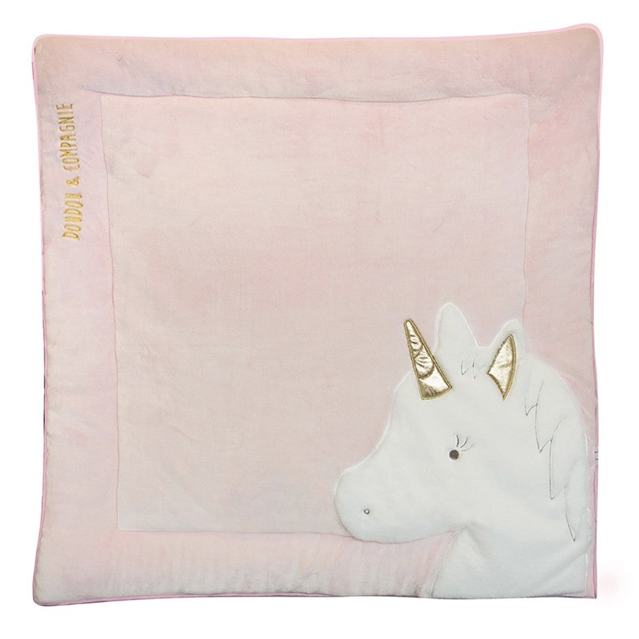 Manta Unicornio oro 100x100 cm DouDou et Compagnie