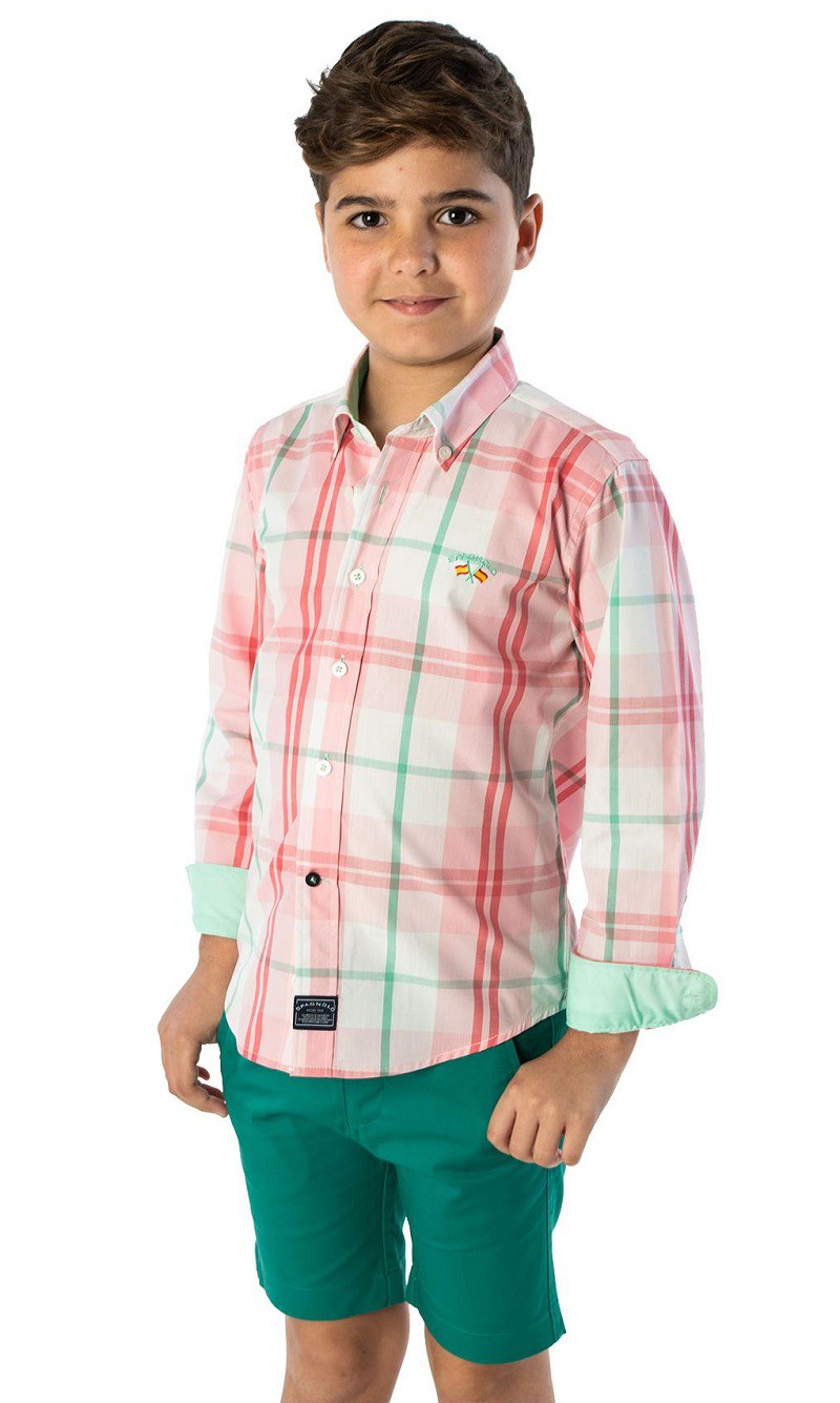 Camisa Spagnolo cuello boton popelin 4525